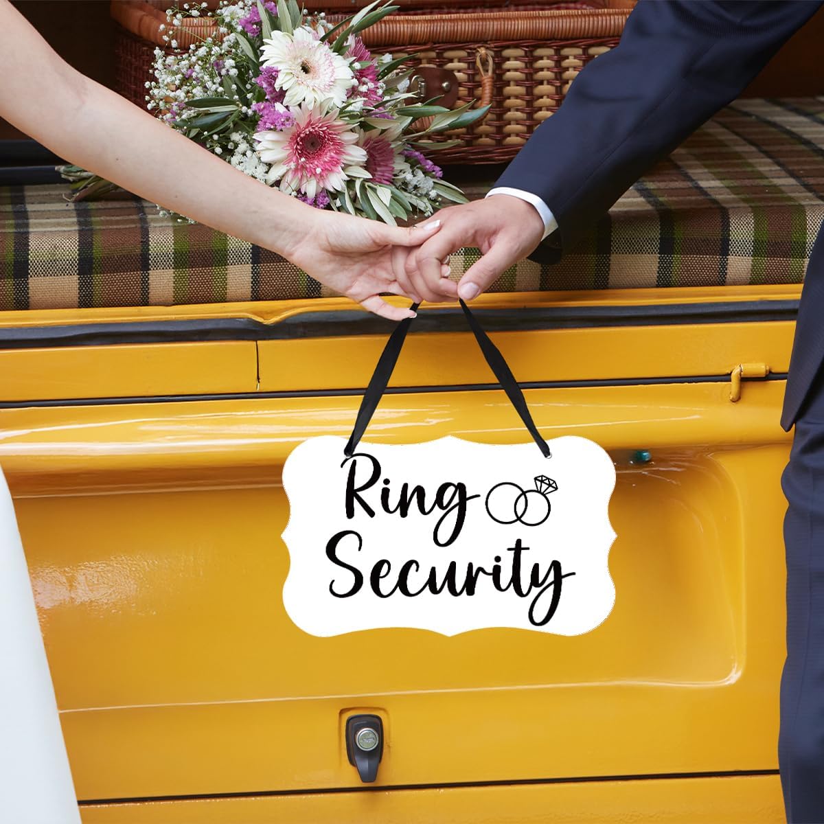 Acrylic Wedding Sign, Ring Bearer Sign, Ring Security Decor, for Rustic Wedding Decor Hanging