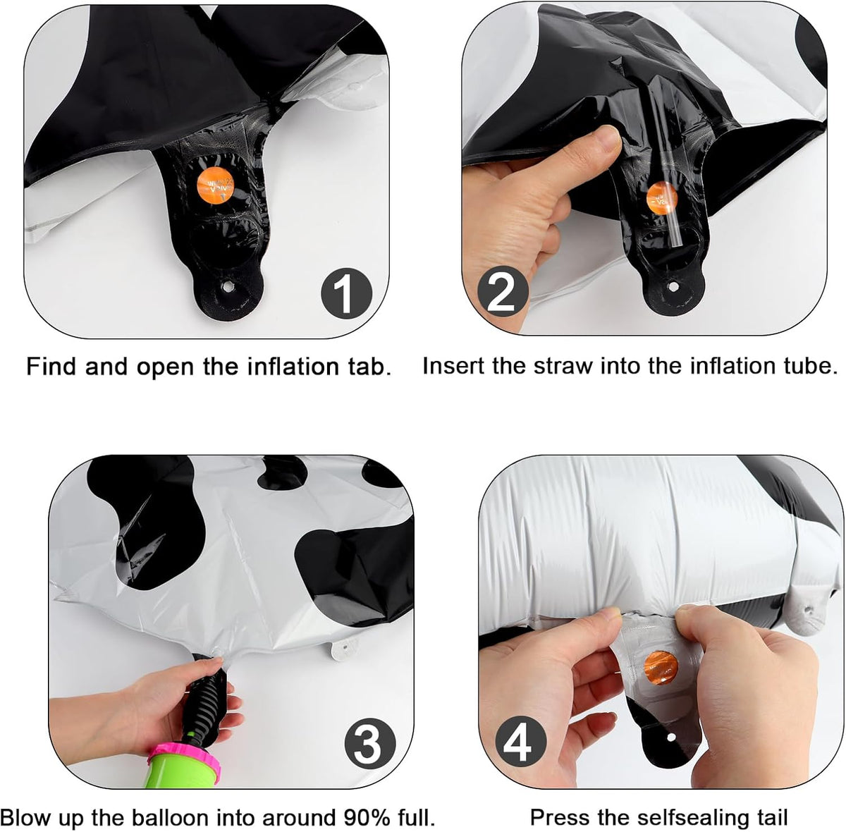 Cow Print Number Balloon Birthday Decorations, 40 inch Number balloon 0-9(Zero-Nine), Cow Balloon