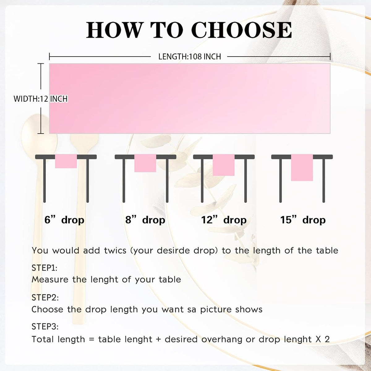 10 Pack Satin Table Runner 12 x 108 Inch Long Pink Silk Table Runner for Wedding Party Banquet