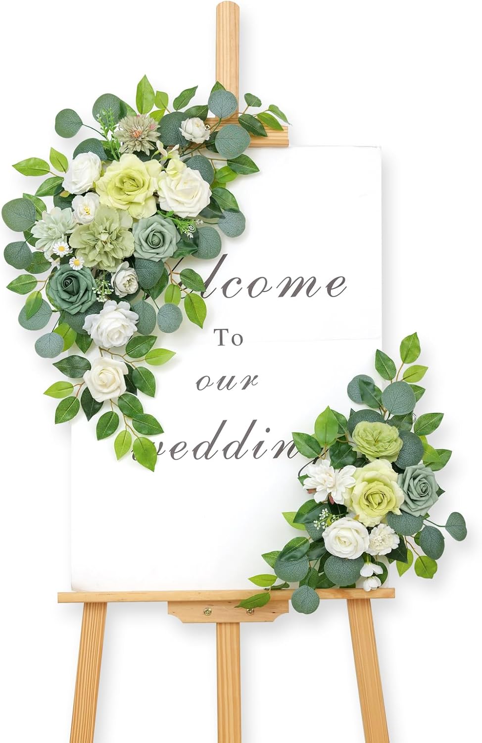 Pack of 2 Artificial Flowers for Backdrop Decoration, Wedding Arch Flowers,Reception Welcome Sign