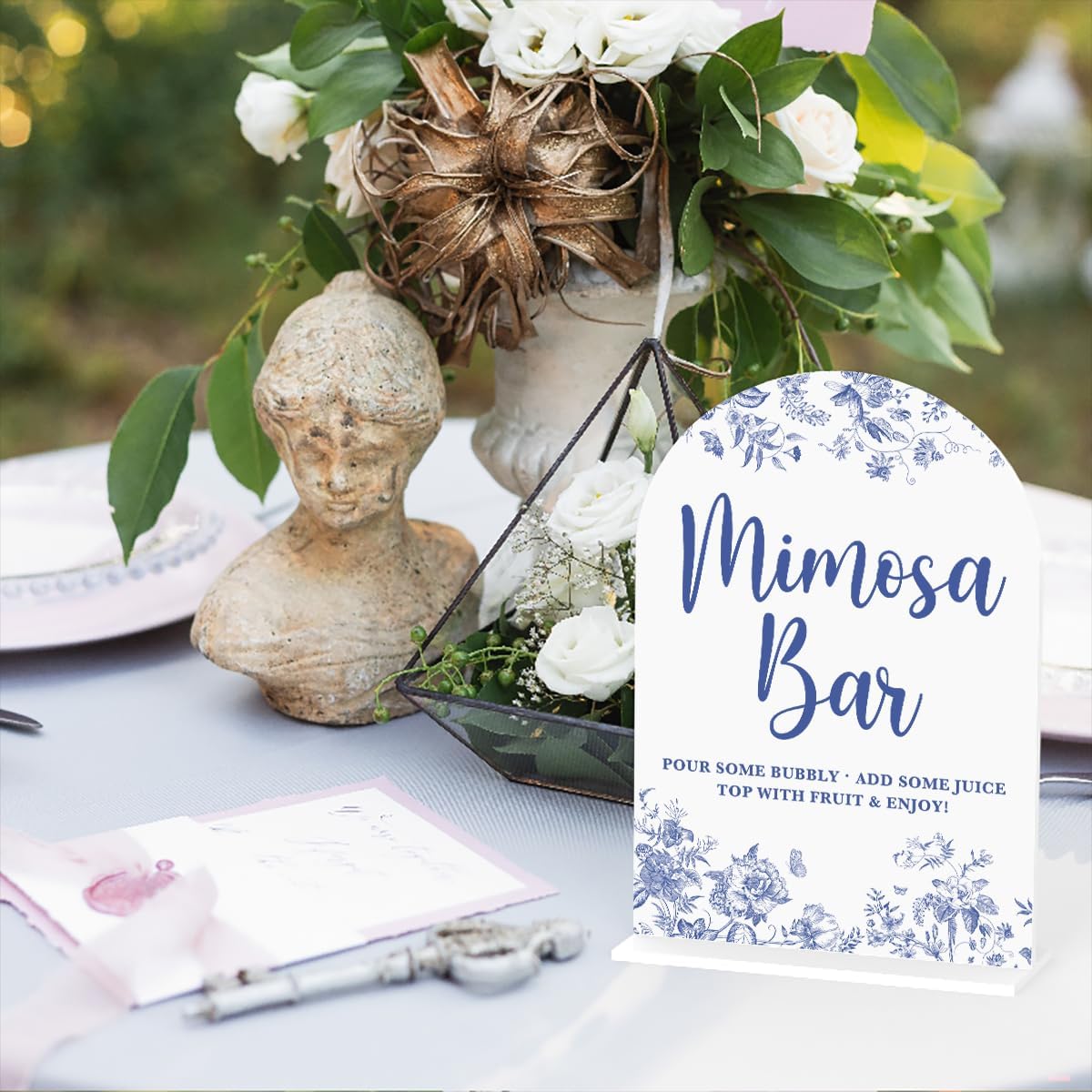 Acrylic Wedding Signs, Dusty Blue Wedding Decor, Blue Weddings Decor, Mimosa Bar Signs for