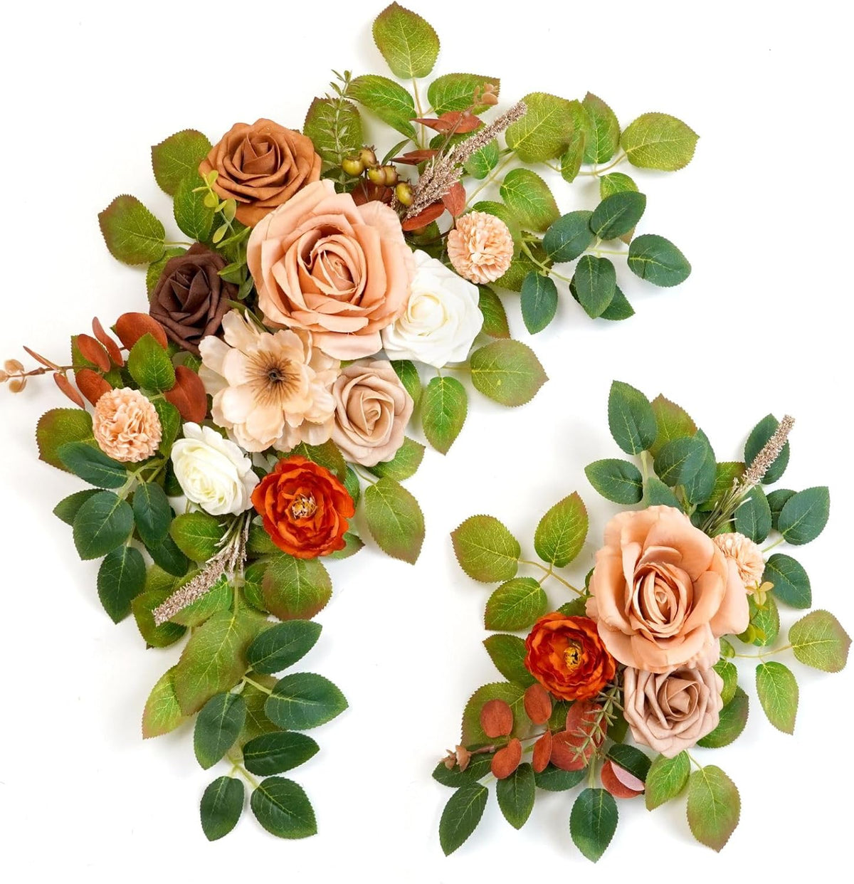 Wedding decor (pack of 2) Welcome Sign Flower Backdrop Garland For Ceremony Reception Wall Easel