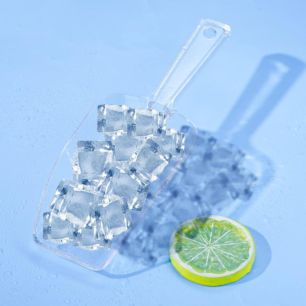 Ice Scoop Candy Buffet Containers Scoopers, Hmxpls Clear Plastic Scoop for Popcorn Cookie Candy