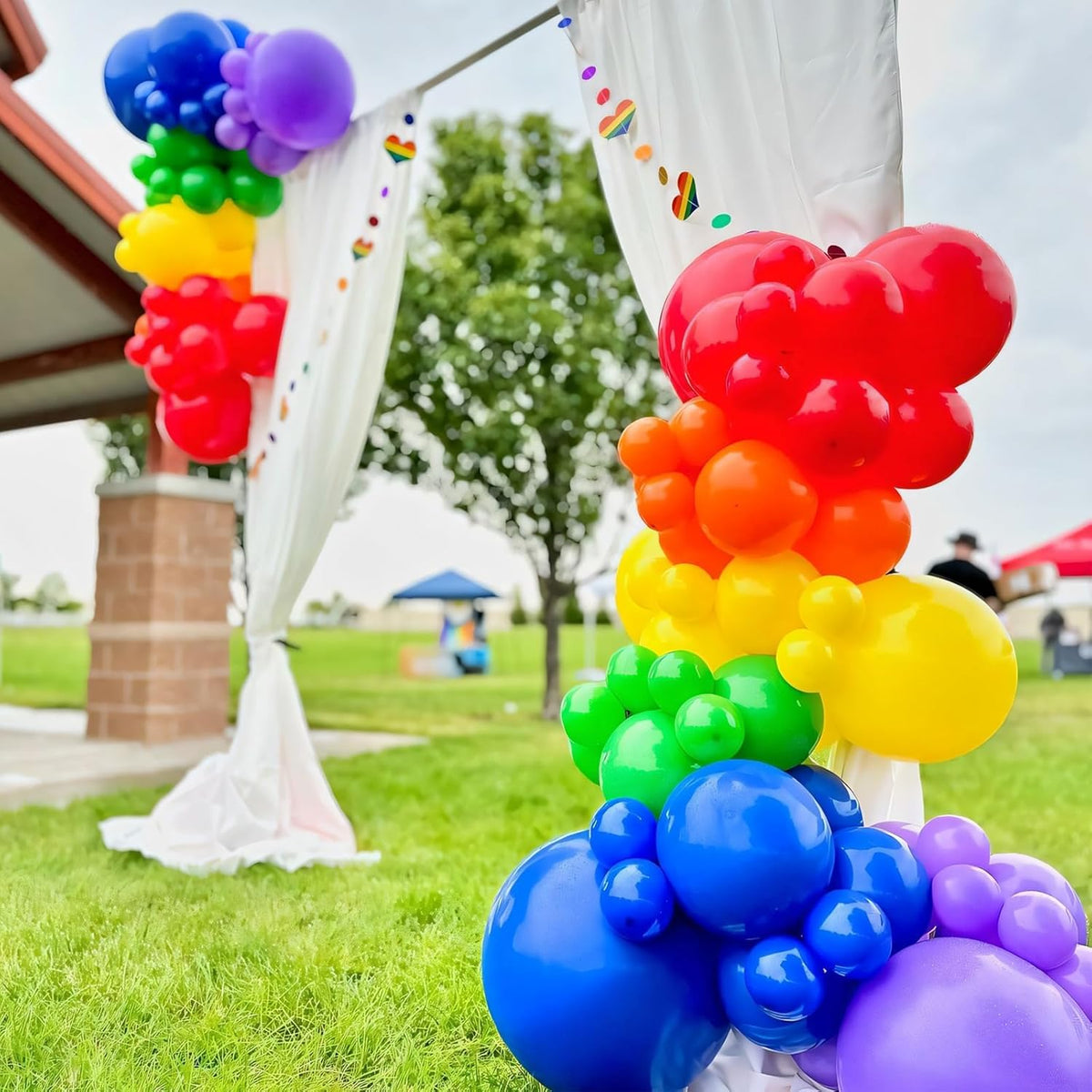 120pcs Rainbow Balloons 12 Inch Colorful Latex Balloon Garland Arch Kit for Birthday Baby Shower
