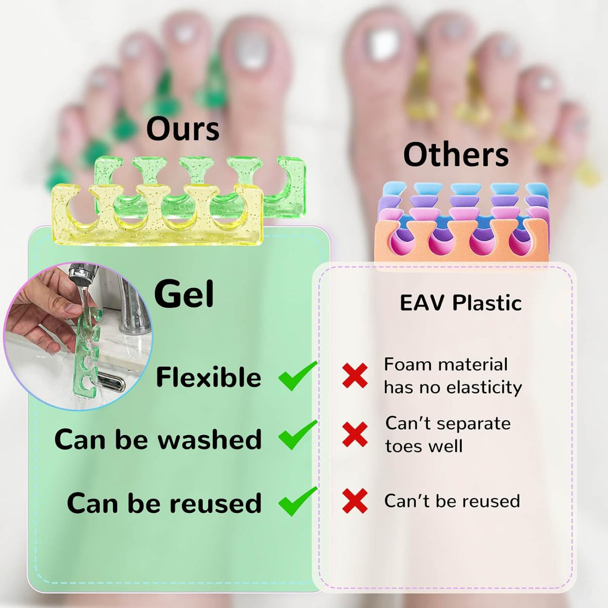 Toe Nail Separator,Toe Separators,Toe Separators Use for Separation of Toenails or Nails as Well as