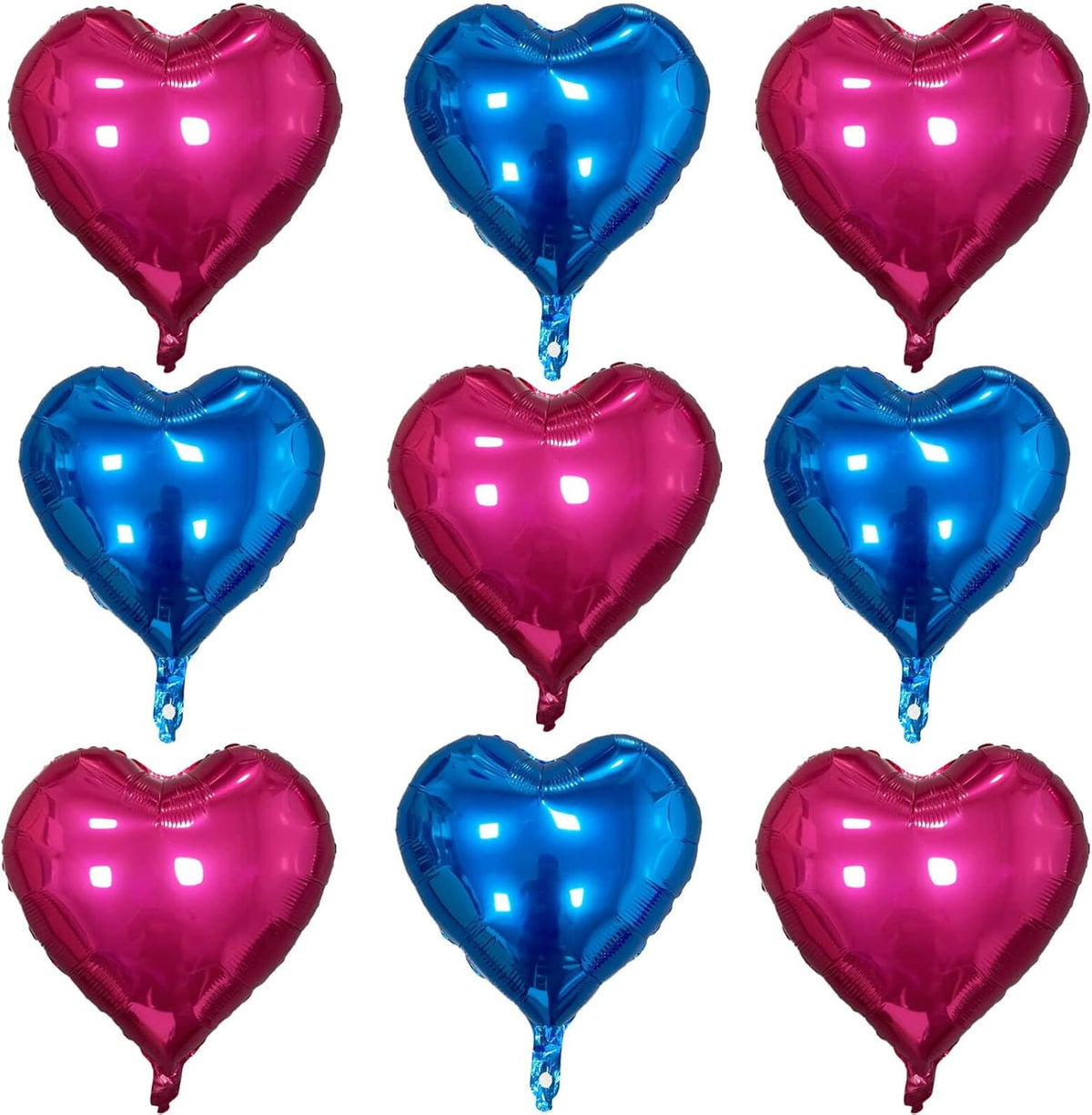 Pink Heart Shaped balloons Pack of 10,18 Inch Love Valentine Balloons Blue Heart Romantic Balloons