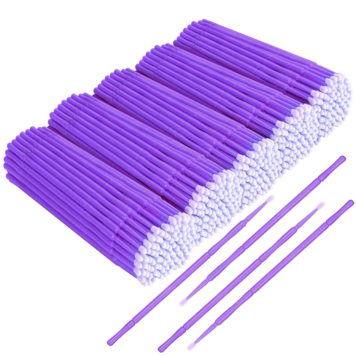 500 PCS Disposable Micro Applicator Brush, Gelme Nutri Micro swabs,Head Bendable Ultrafine Eyelash