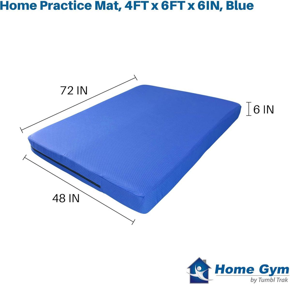 Tumbl Trak Home Practice Mat, 4 ft x 6 ft x 6 in, Soft Pillow Mat, Thick Gymnastics Landing Mat for