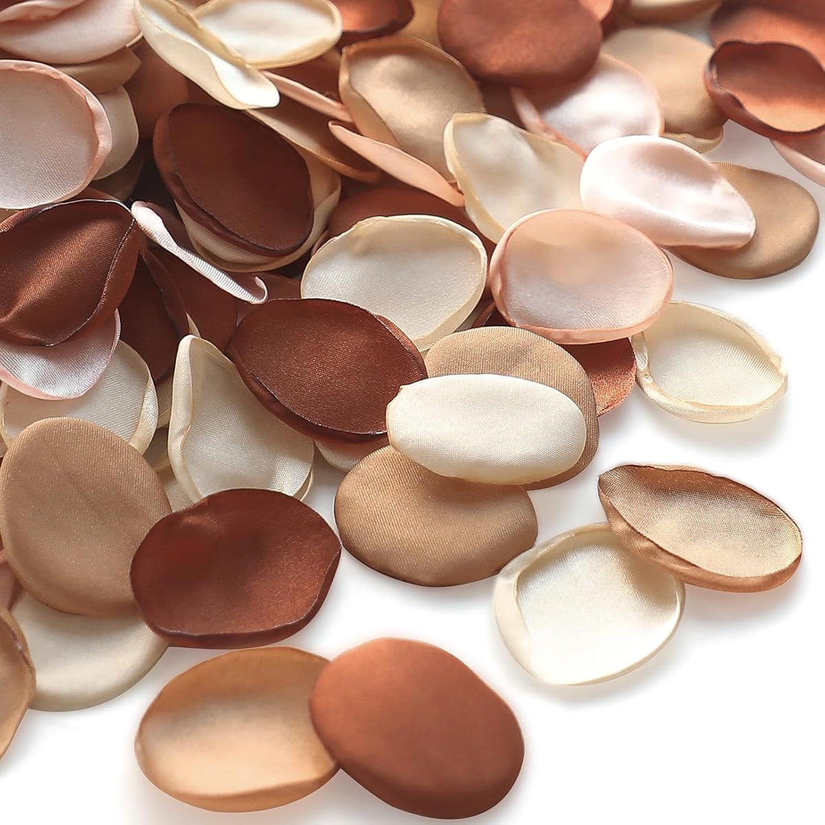 Floroom 300pcs Rose Petals Earth Tones Brown Faux Silk Flower Petals for Wedding Flower Girl Basket