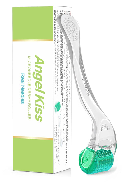 Derma Roller Titanium Real Needle 0.25mm - Angel Kiss 192 Individual Microneedling Roller with Case