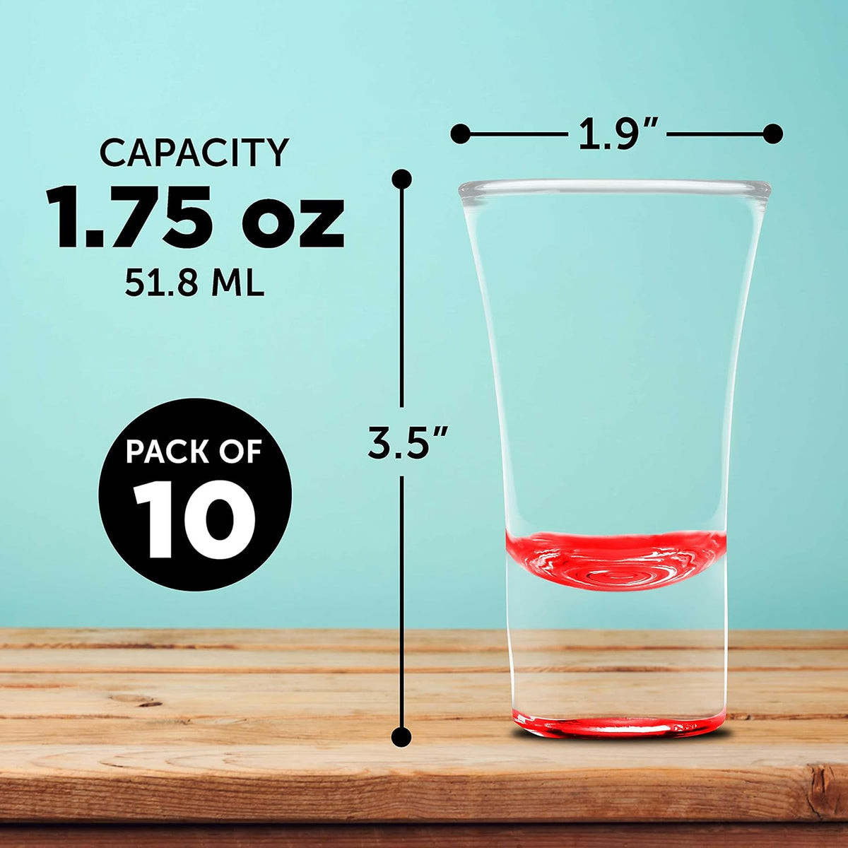 DISCOUNT PROMOS 2 oz. Lord Shooter Etched Shot Glasses, 10 pack, 21st Birthday Party, Lounge