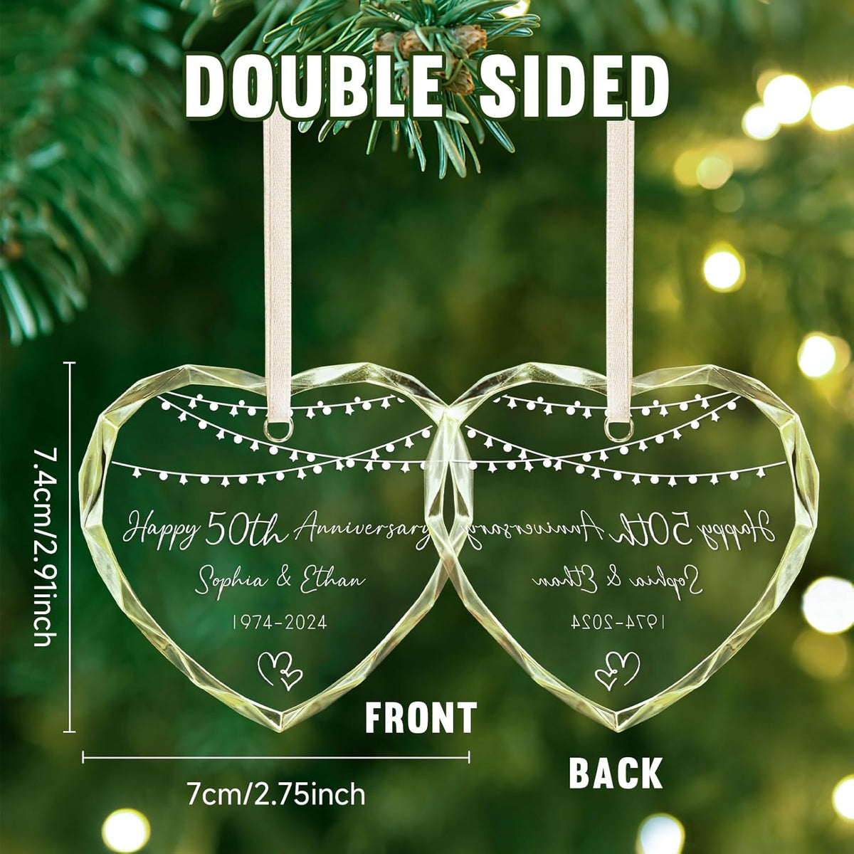Personalized Christmas Ornaments 2025 for Couples, Wedding for Grandparents, Custom Wedding