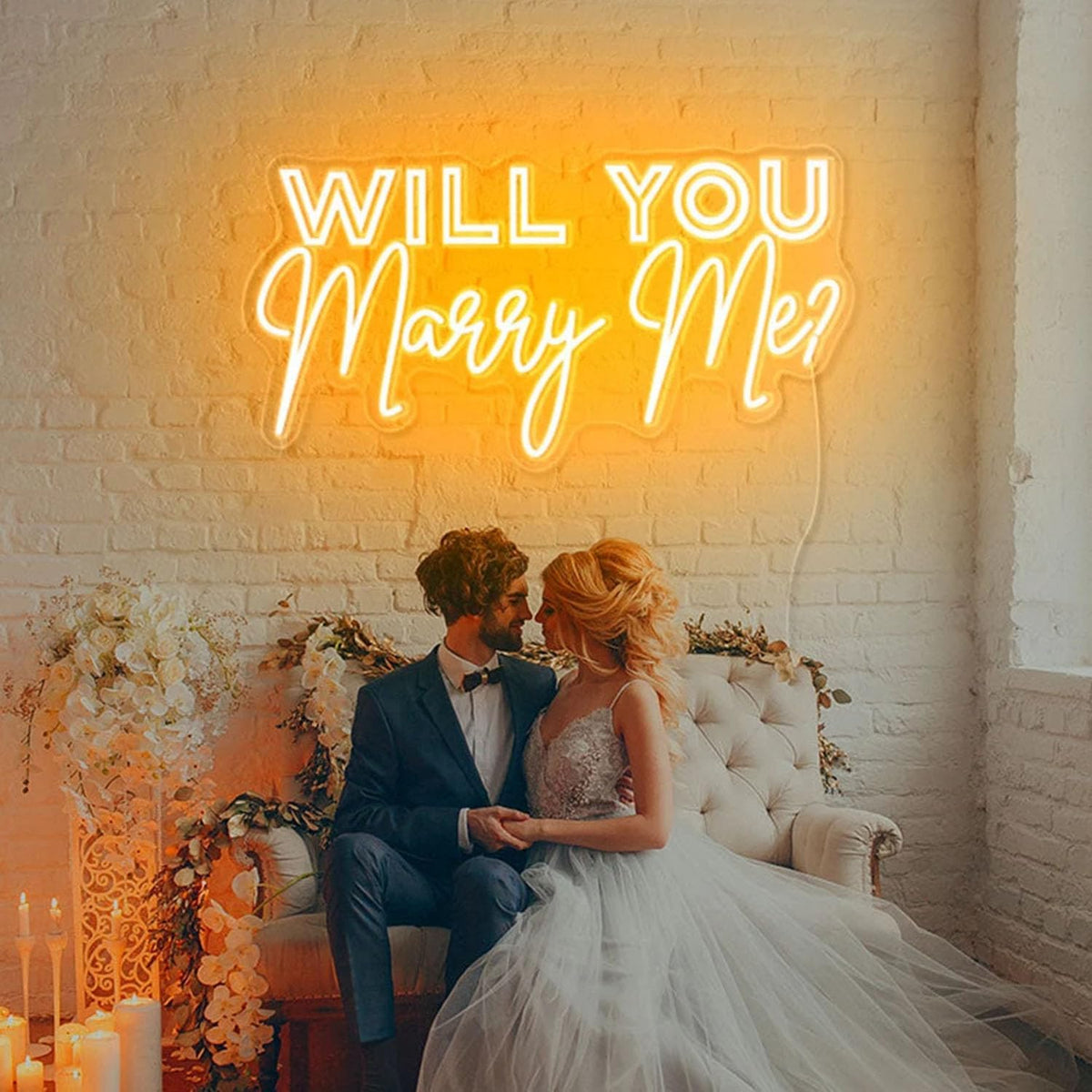 WILL YOU Marry Me? Neon Sign Custom Large Wedding Engagement Party Backdrop LED Neon Light Signs