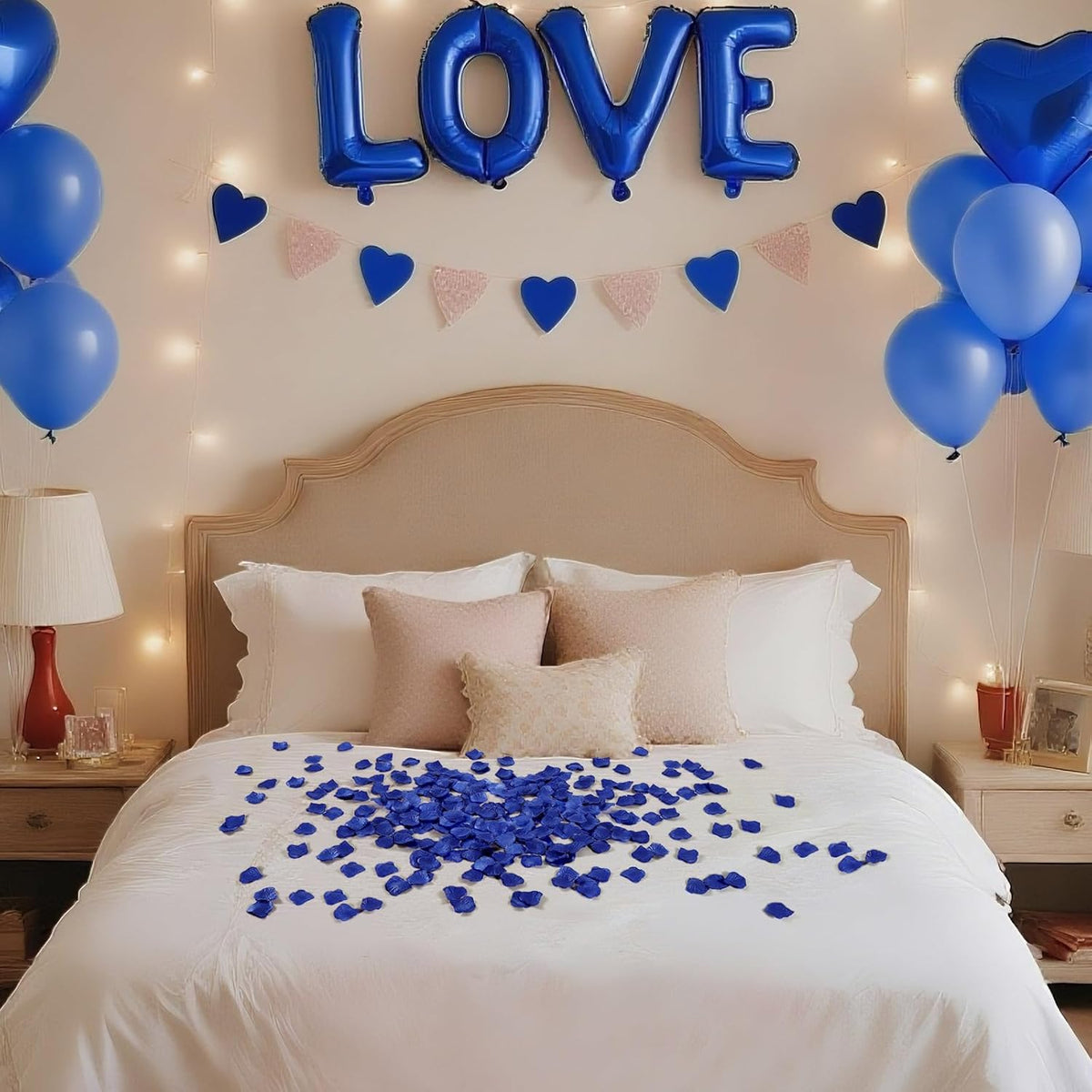 1000 Pcs Dark Blue Rose Petals Artificial Silk Flower Petals Romantic Decorations for Wedding