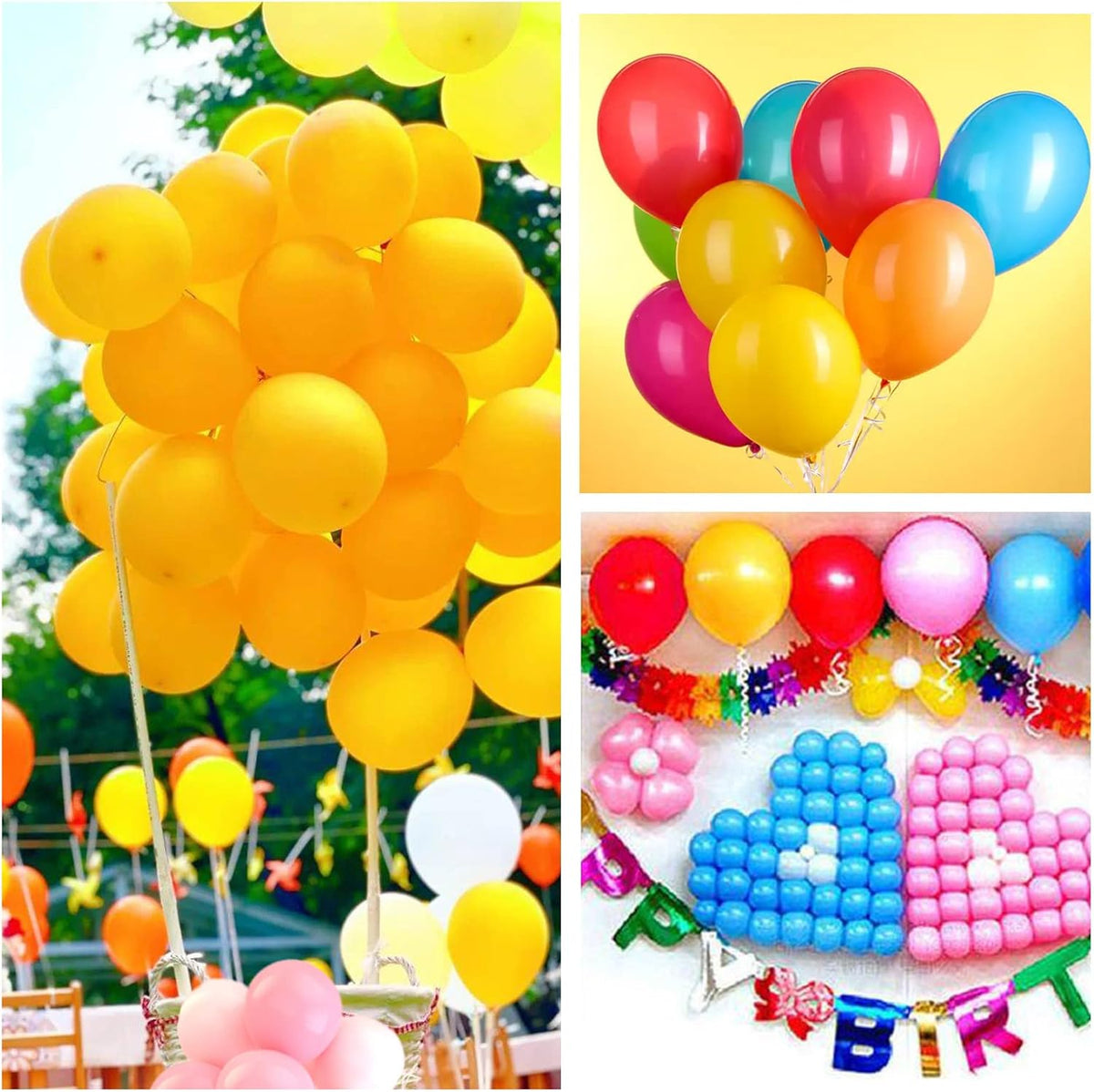 110pcs Yellow Balloons 12 Inch,Yellow Latex Balloons for Birthday Party Baby Shower Wedding(with 2