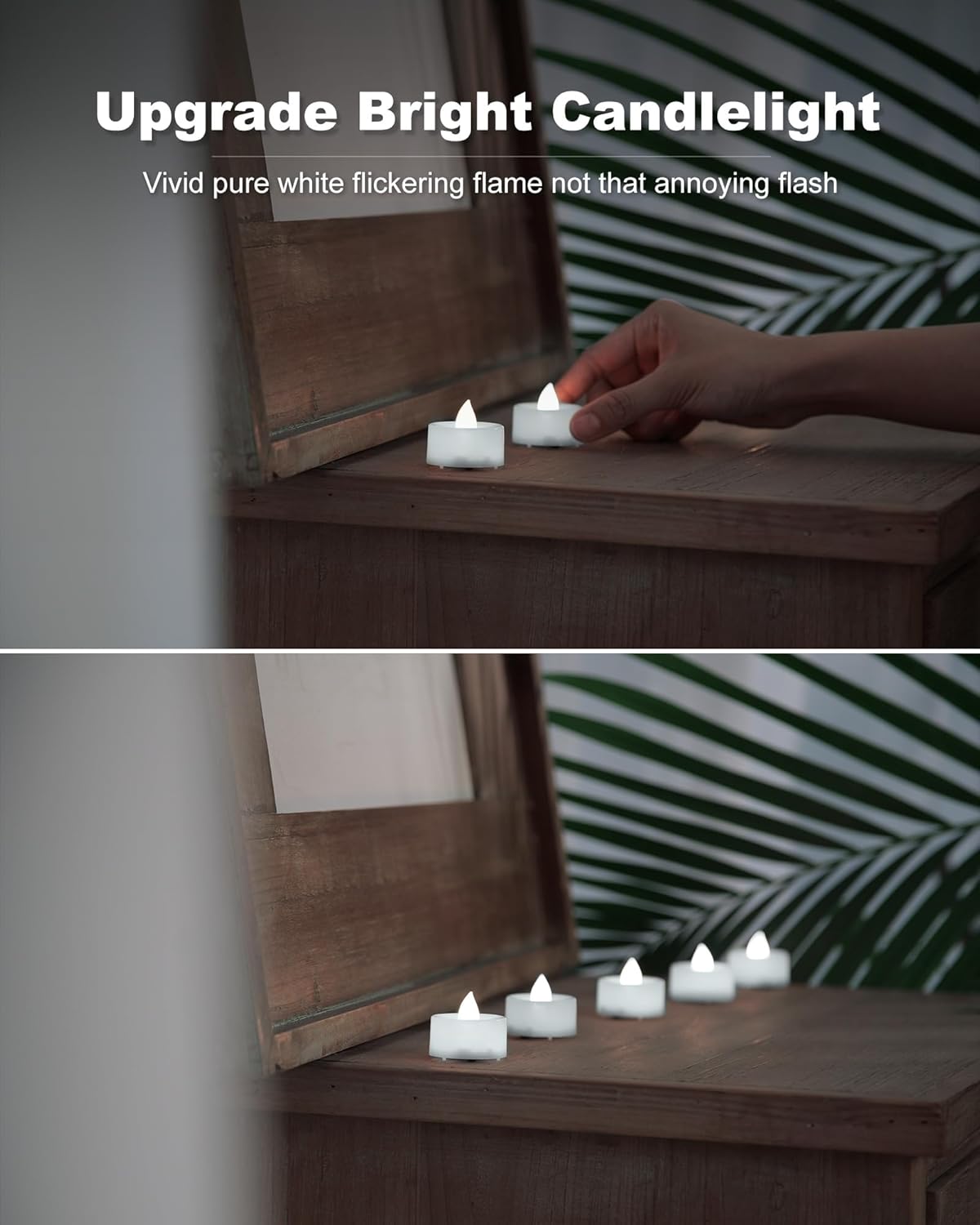 BEICHI Flameless Candles, 24Pack Battery Operated Candle, LED Tea Lights Candles Battery Operated