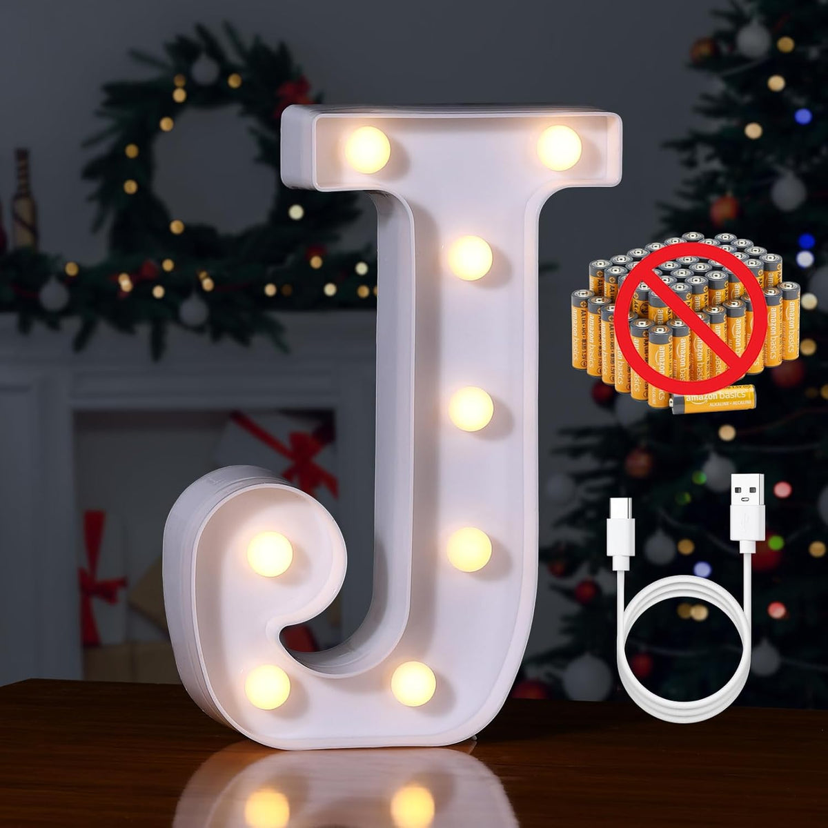 Foaky Rechargeable LED Letter Lights Sign Marquee Light Up Letters Sign for Night Light