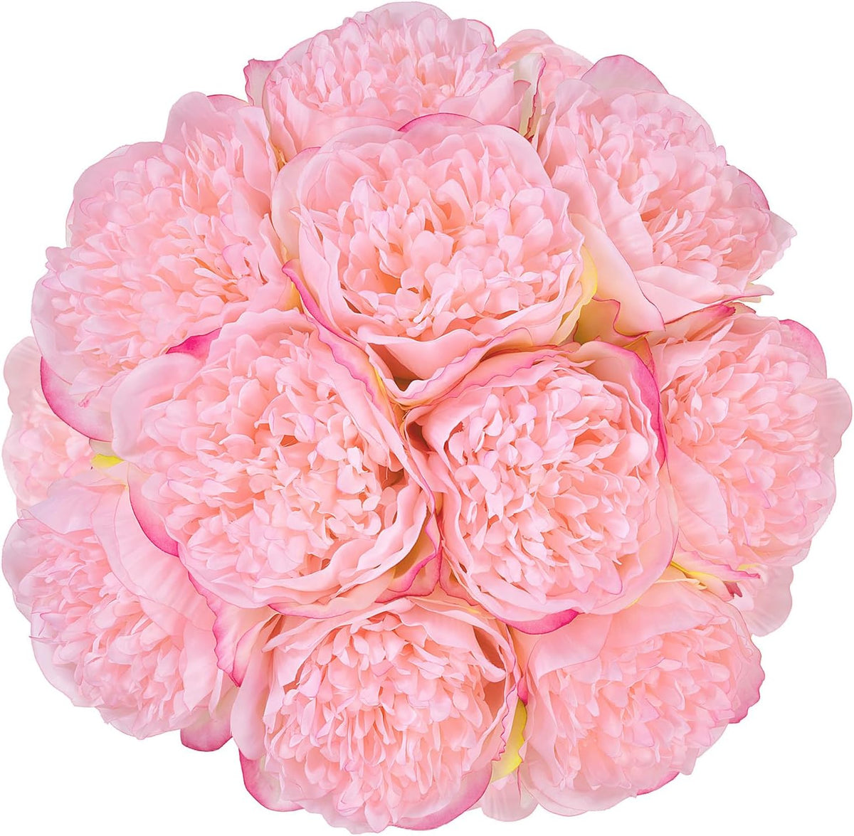 U'Artlines 2 Bouquet 10 Heads Artificial Peony Silk Flower Leaf Home Office Wedding Party Festival