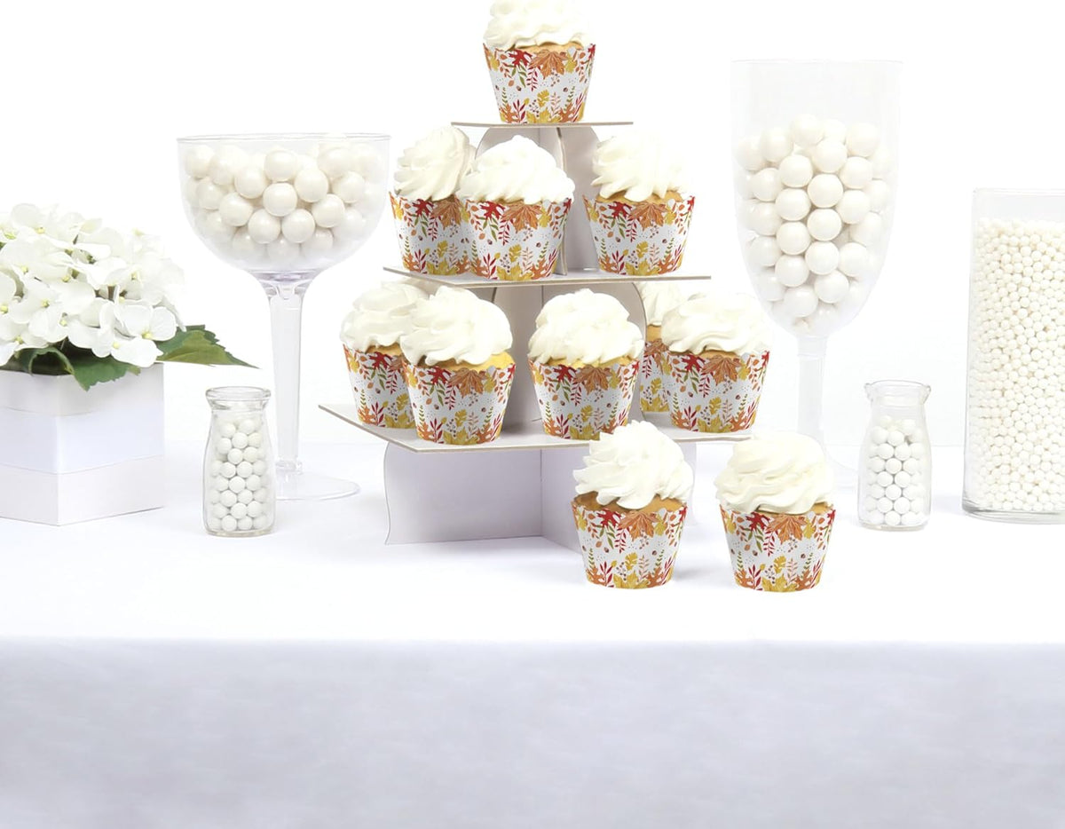 Big Dot of Happiness Fall Foliage - Autumn Leaves Party Decorations - Party Cupcake Wrappers - Set