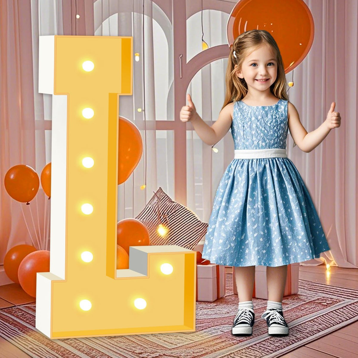 3FT Marquee Light Up Letters L, Marquee Letters for Birthday Baby Shower Wedding Decorations, Light