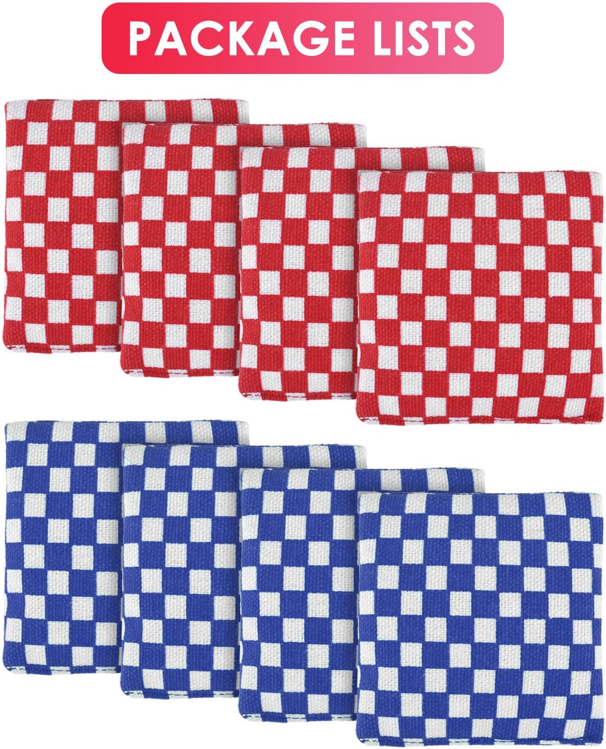 TINDTOP Mini Bean Bags for Tossing - 3.1" x 3.1", Cornhole Outdoor Toss Gaming Colorful Canvas Bean
