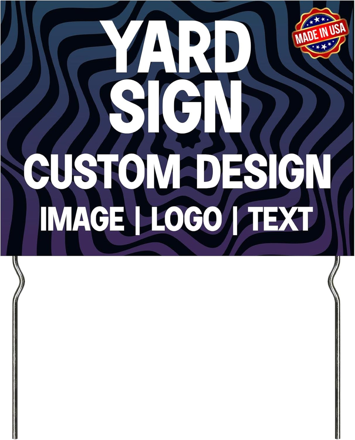 Custom Yard Signs with Metal Stakes (24”x18”) – by DreamController | Personalized Lawn Signs for