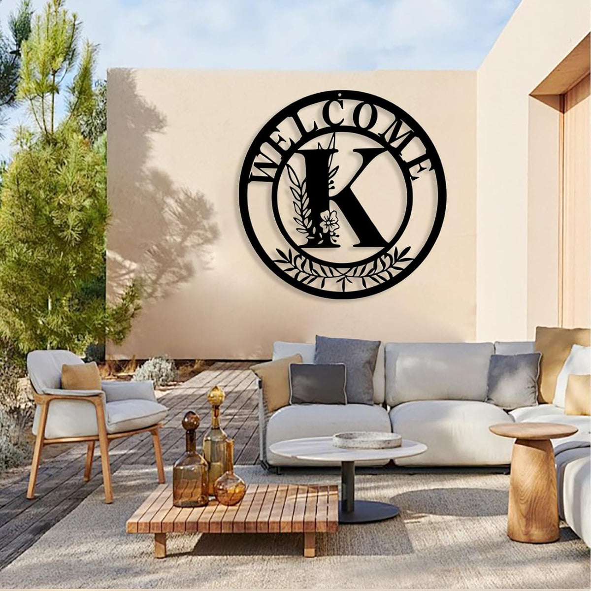 Custom Metal Name Sign, Personalized Family Last Name Signs for Home, Split Letter Monogram Wall