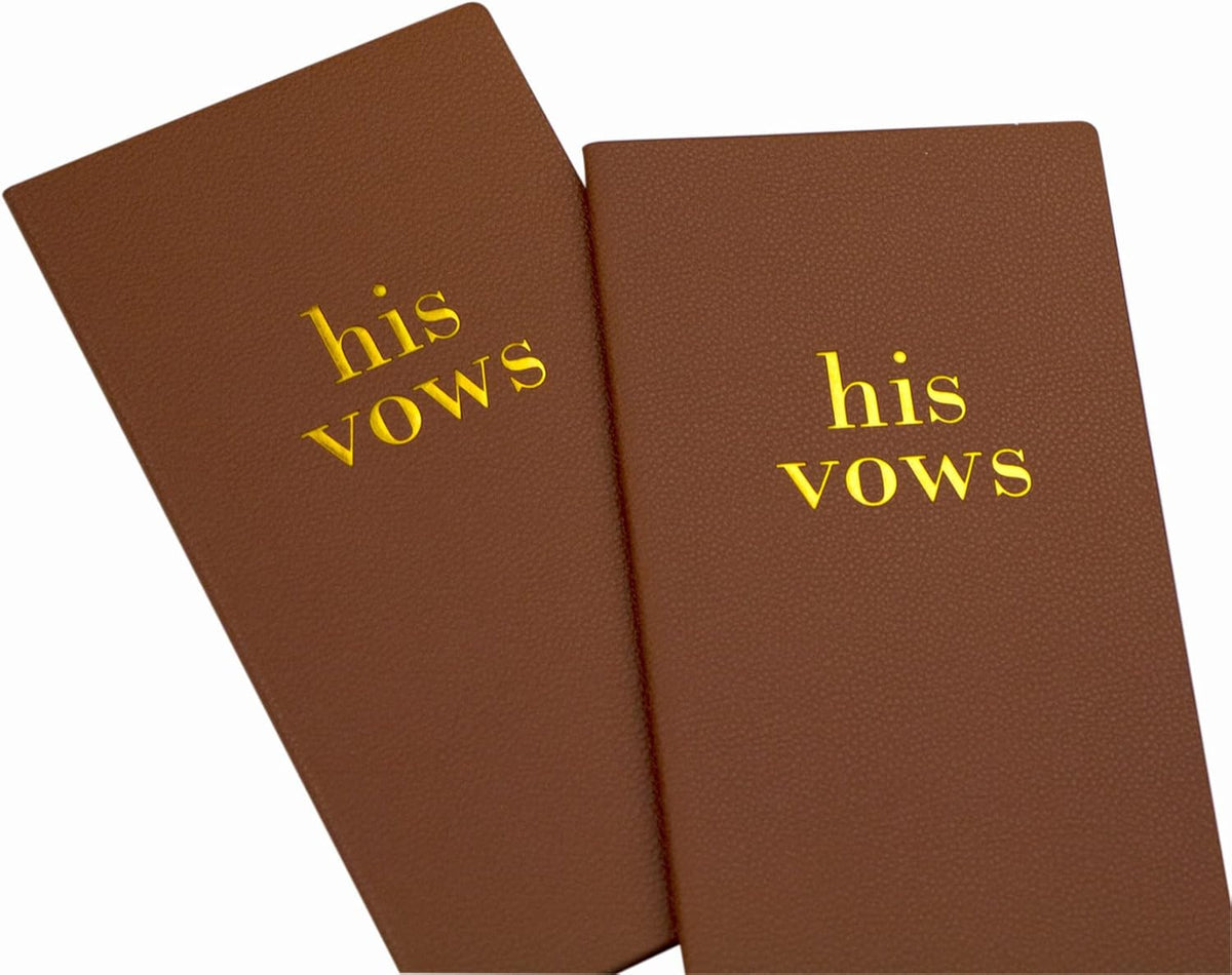 LGBTQ Premium Leather Vow Books His and His Booklet - Wedding Stuff & Essentials for LGBTQ Wedding