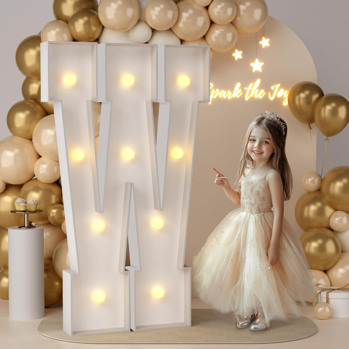 JoyMuse 4FT Marquee Light Up Letters,Large Marquee Letters 4 Feet Tall for Marry Me Proposal