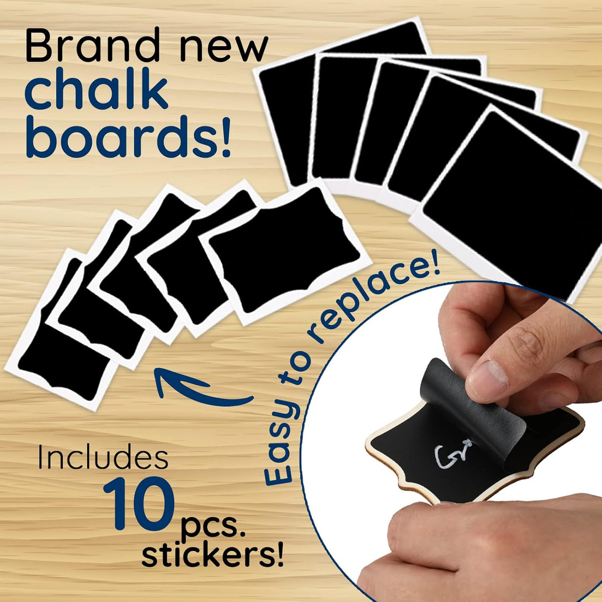 Mini Chalkboard Signs, 20 Pack Framed Small Chalk Board Food Labels with Easel Stand for Party
