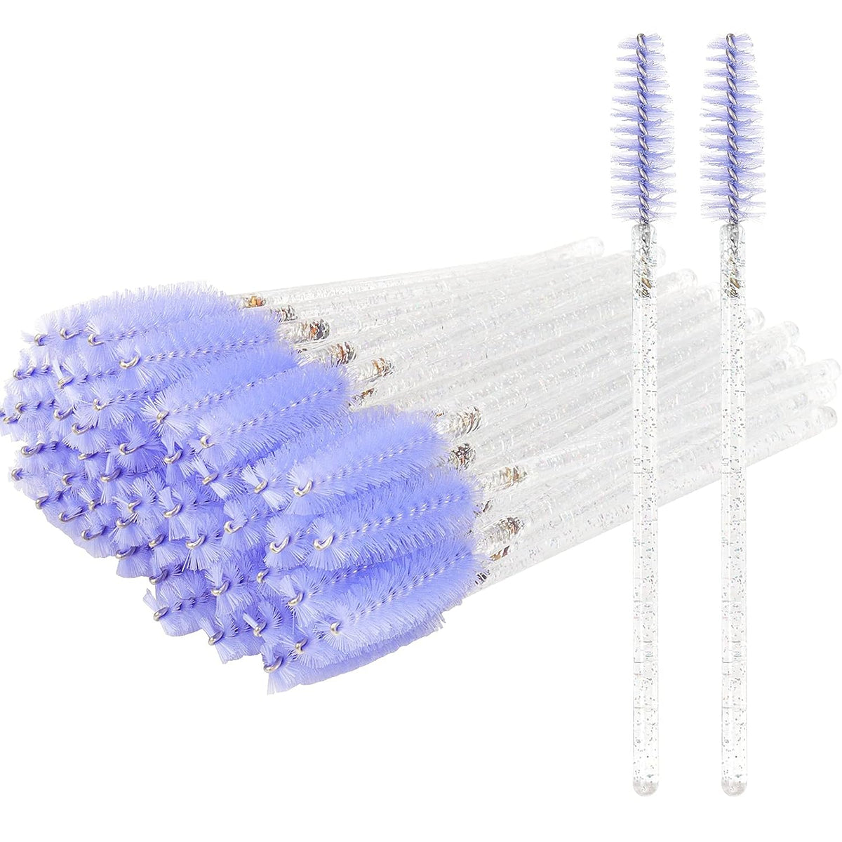 300PCS Disposable Mascara Wands Spoolie Brush Crystal Eyebrow Brushes Eyelash Extension Applicator