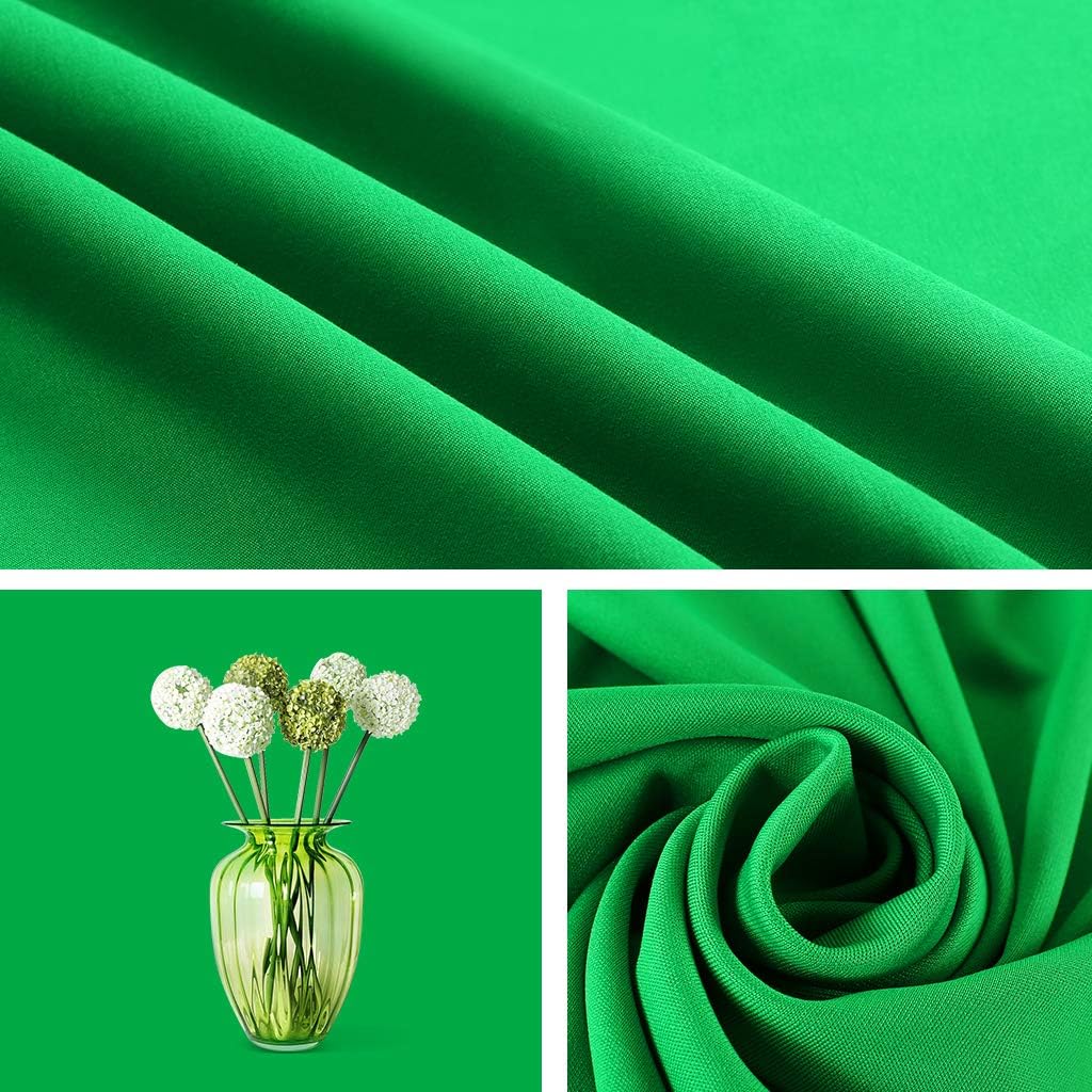 10X12ft Green Screen Backdrop for Photography, LCUIRC Chromakey Polyester Collapsible Greenscreen