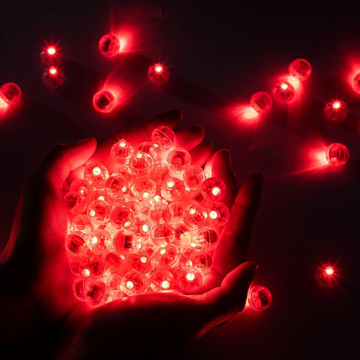 100pcs Red LED Balloon Light, Mini Led Lights Small Round Led Ball Lamp for Paper Lantern Balloon