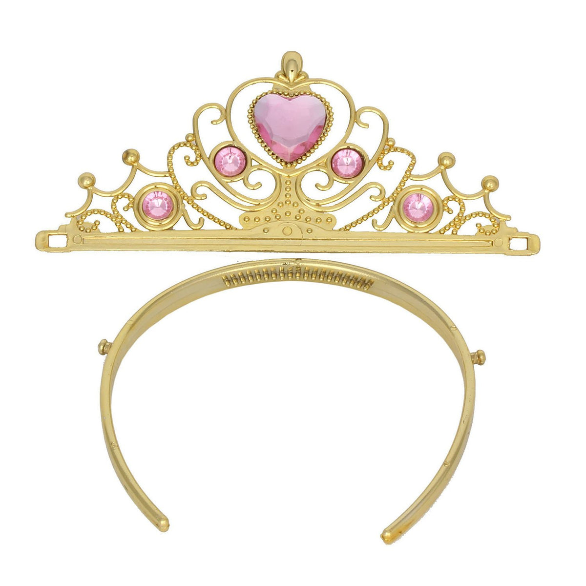 Princess Dress Up Crowns for Little Girls Gold Plastic Tiaras Crown Set Party Favors Pink Tiaras