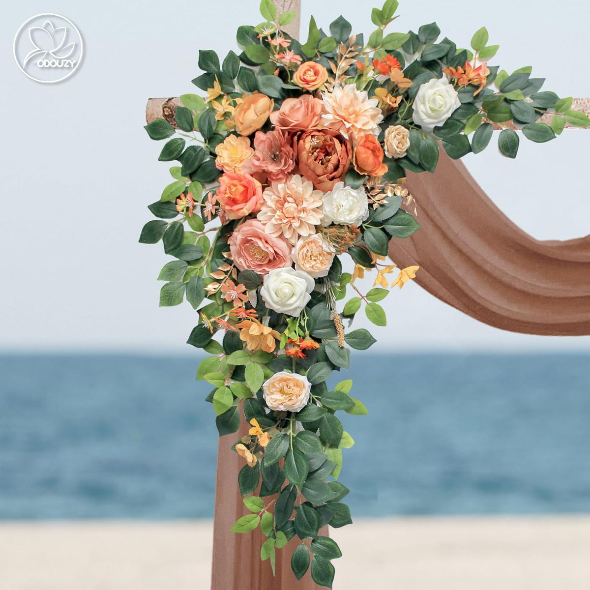 Wedding Arch Flowers Kit,Artificial Flower Arch Decor (Set of 3),2pcs Artificial Flower Arrangement