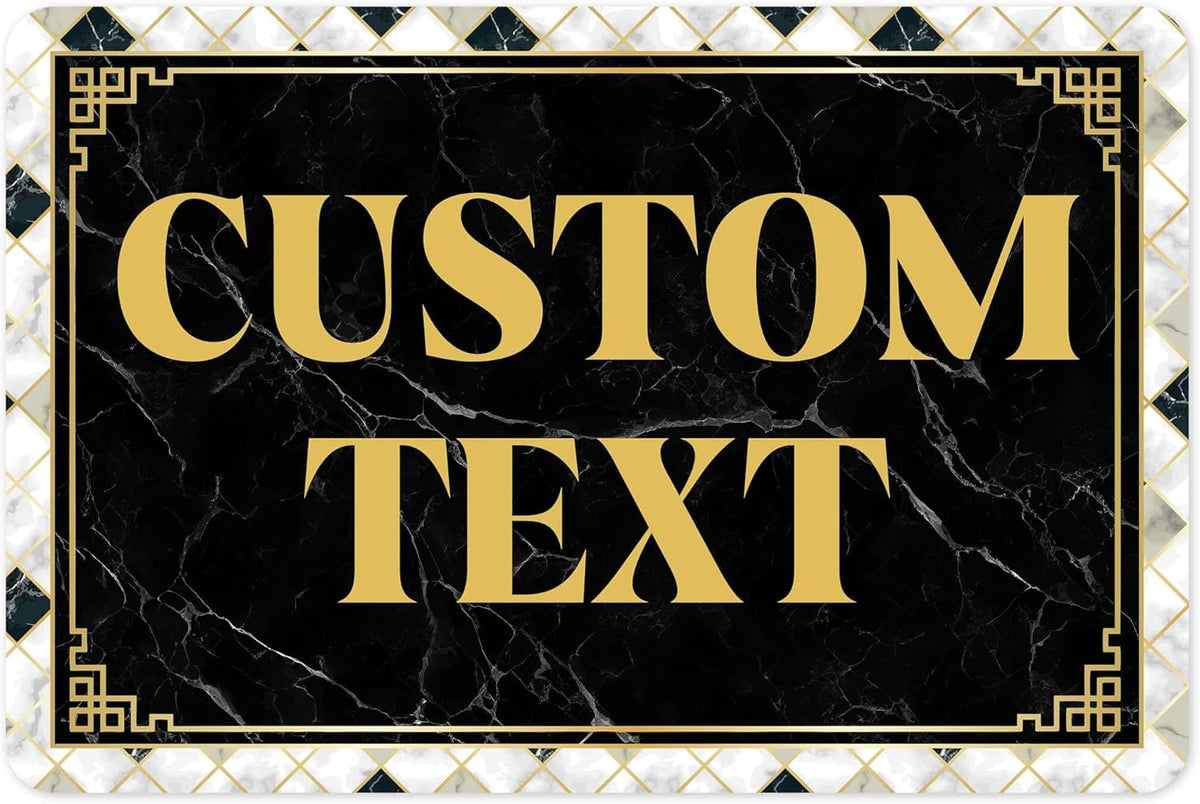 Custom Sign, Custom Street Sign, 11 Font Colors, 13 Font Styles, 4 Hole Options, 22 Sizes, 12x18