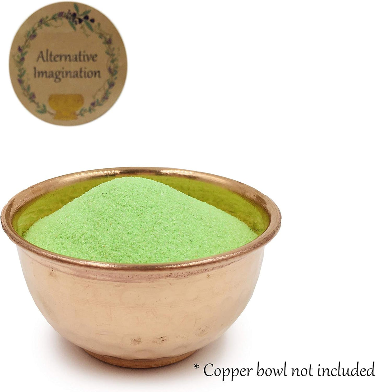 Alternative Imagination Lime Green Sand - Fine Sand for Zen Garden, Resin Incense Burner, Smudge