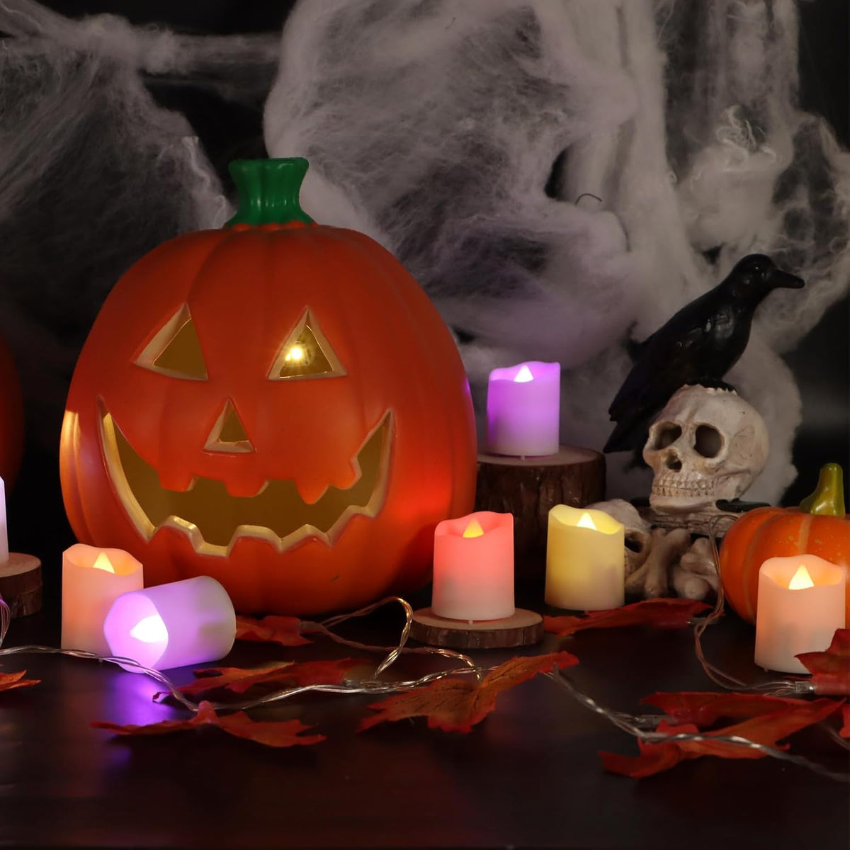 FREEPOWER Rechargeable Color Changing Tea Lights Candles with Remote Battery Operated Flameless