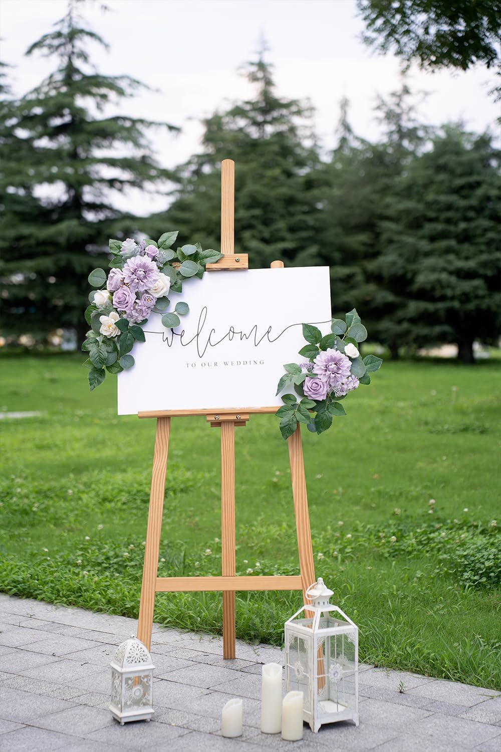 WEIERYUE(Pack of 2 Artificial Flowers Decorations,Artificial Arch Backdrop Garlandfor Ceremony