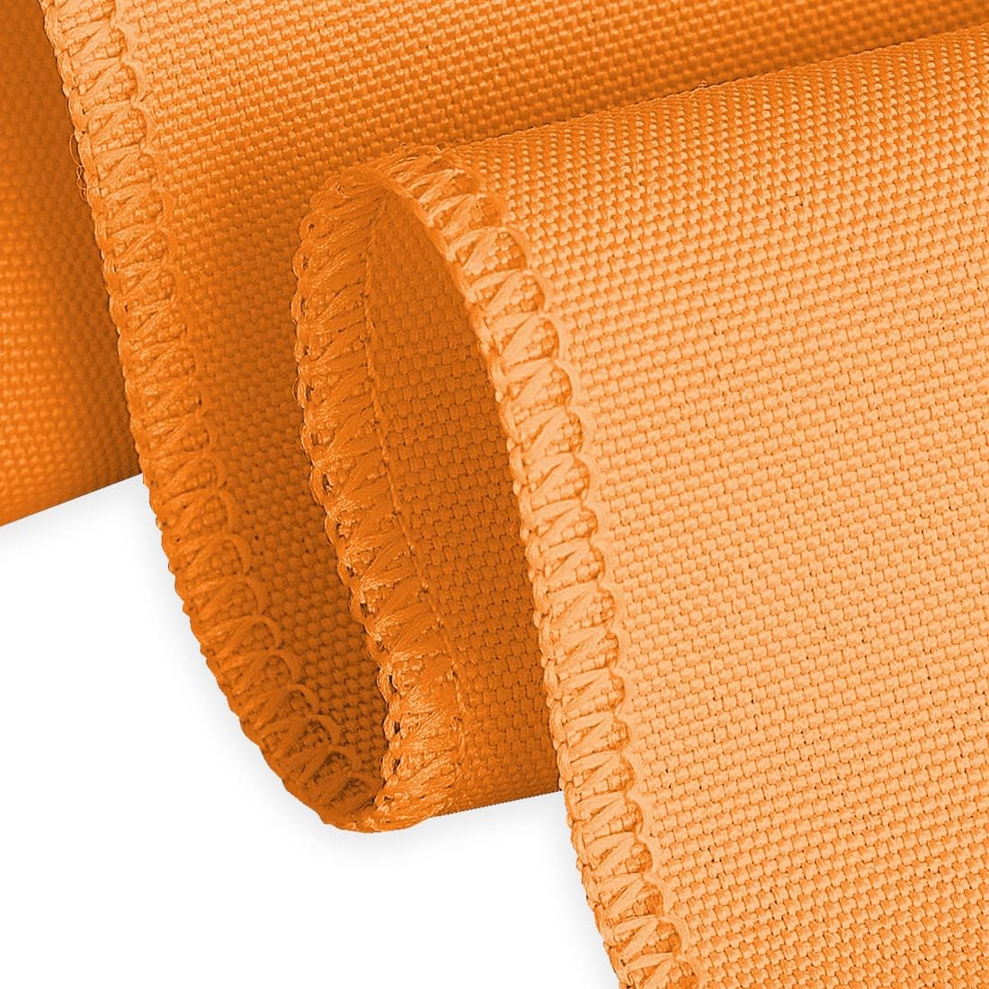 LTC LINENS Orange Round Tablecloth - 132 Inch Round Tablecloth, Large Party Table Cloth, Wrinkle