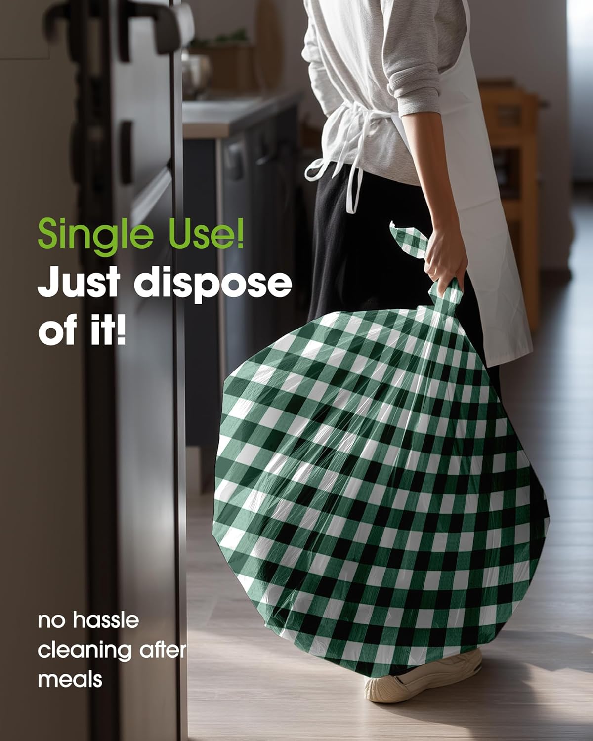 Pureegg Plastic Table Cloth Disposable 10 Pack, 54 x 108 Inch Table Cloths, Party, Picnic