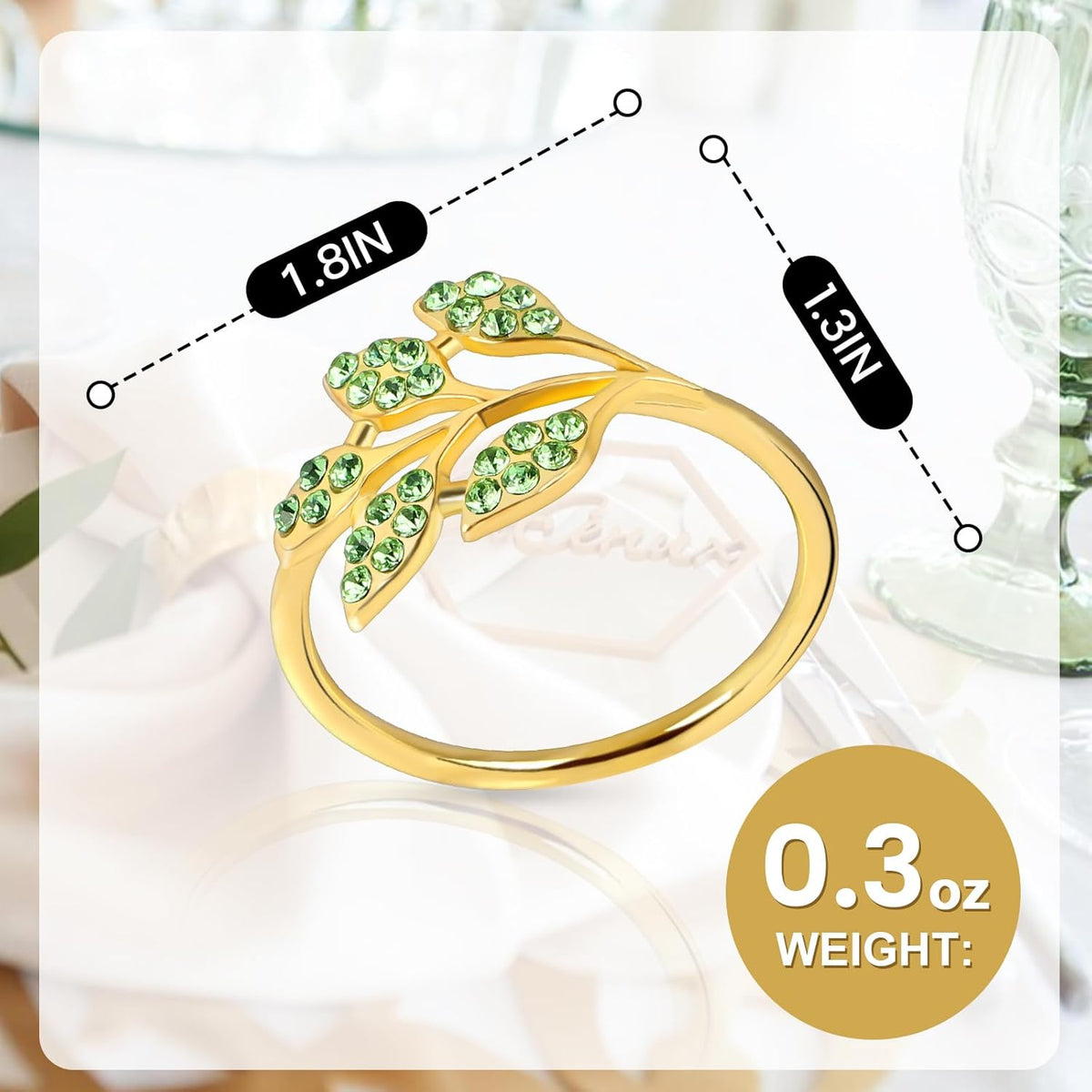 Gold Napkin Rings Set of 10,Napkin Rings Holder Buckles,Thanksgiving Christmas Napkin Ring Alloy