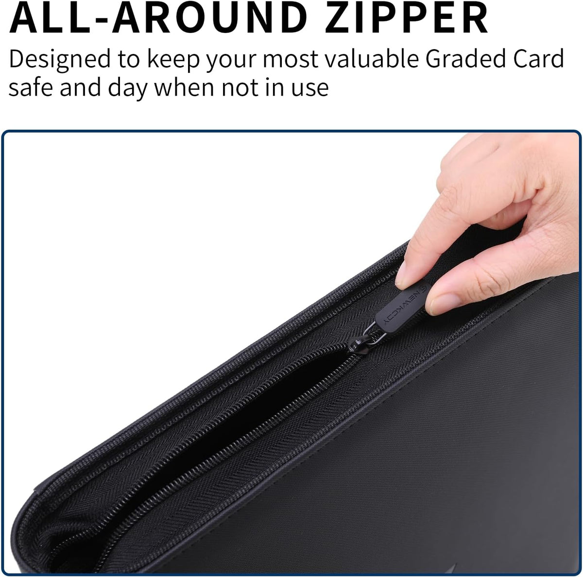 Snekdy premium 1024-pocket trading card binder, 16-pocket cards album, waterproof PU-leather Cover