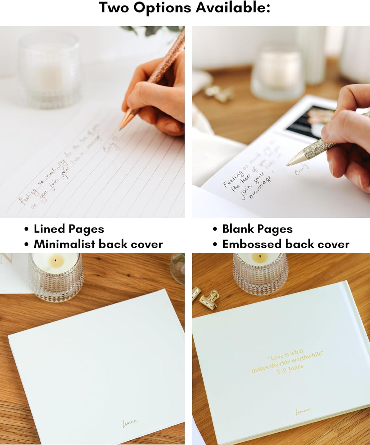 Lamare Wedding Guest Book – Polaroid Guest Book for Wedding Reception, Baby Shower, Birthday