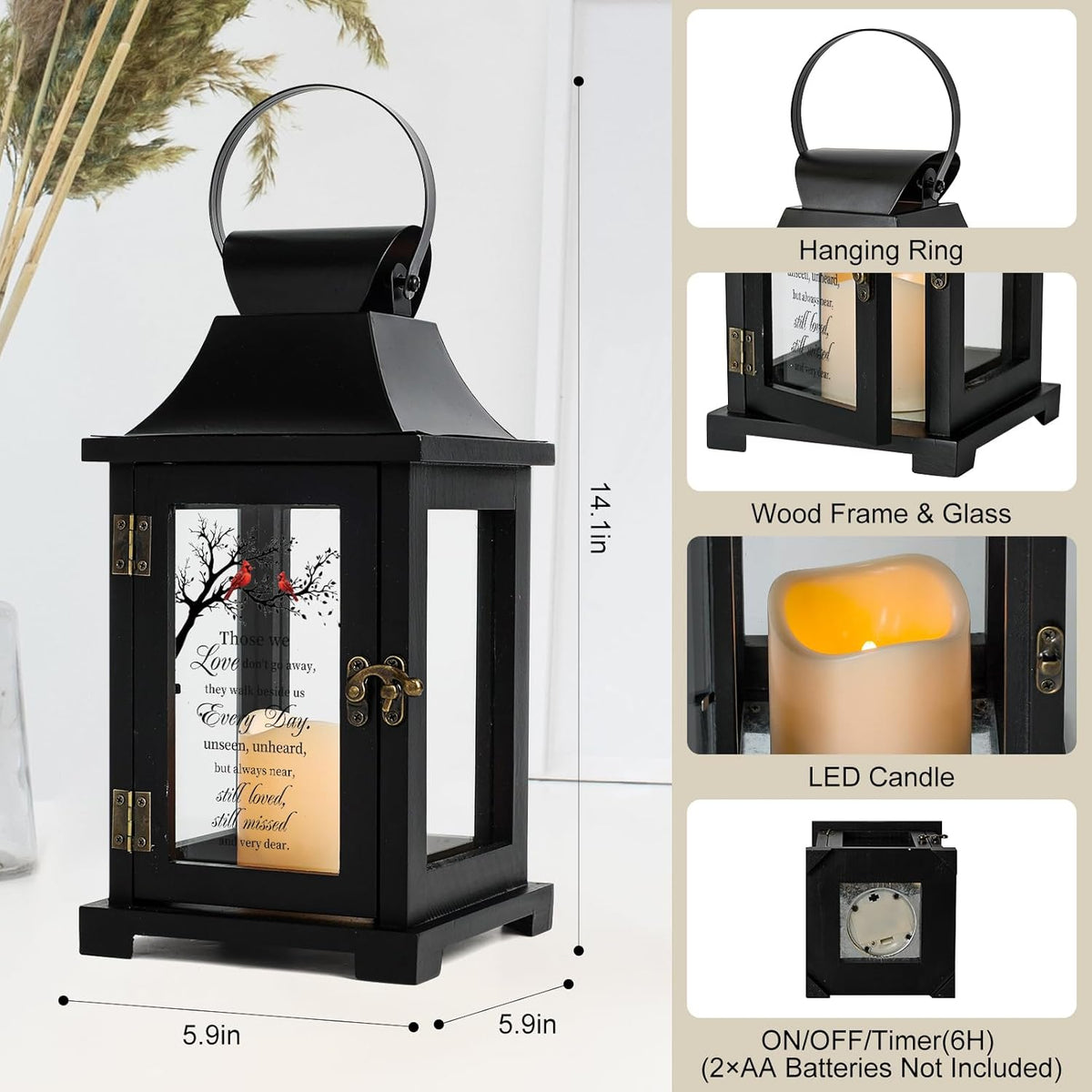 Memorial Lantern, Bereavement Sympathy Gifts for Loss of Loved One Mother Father, Bereavement Gifts