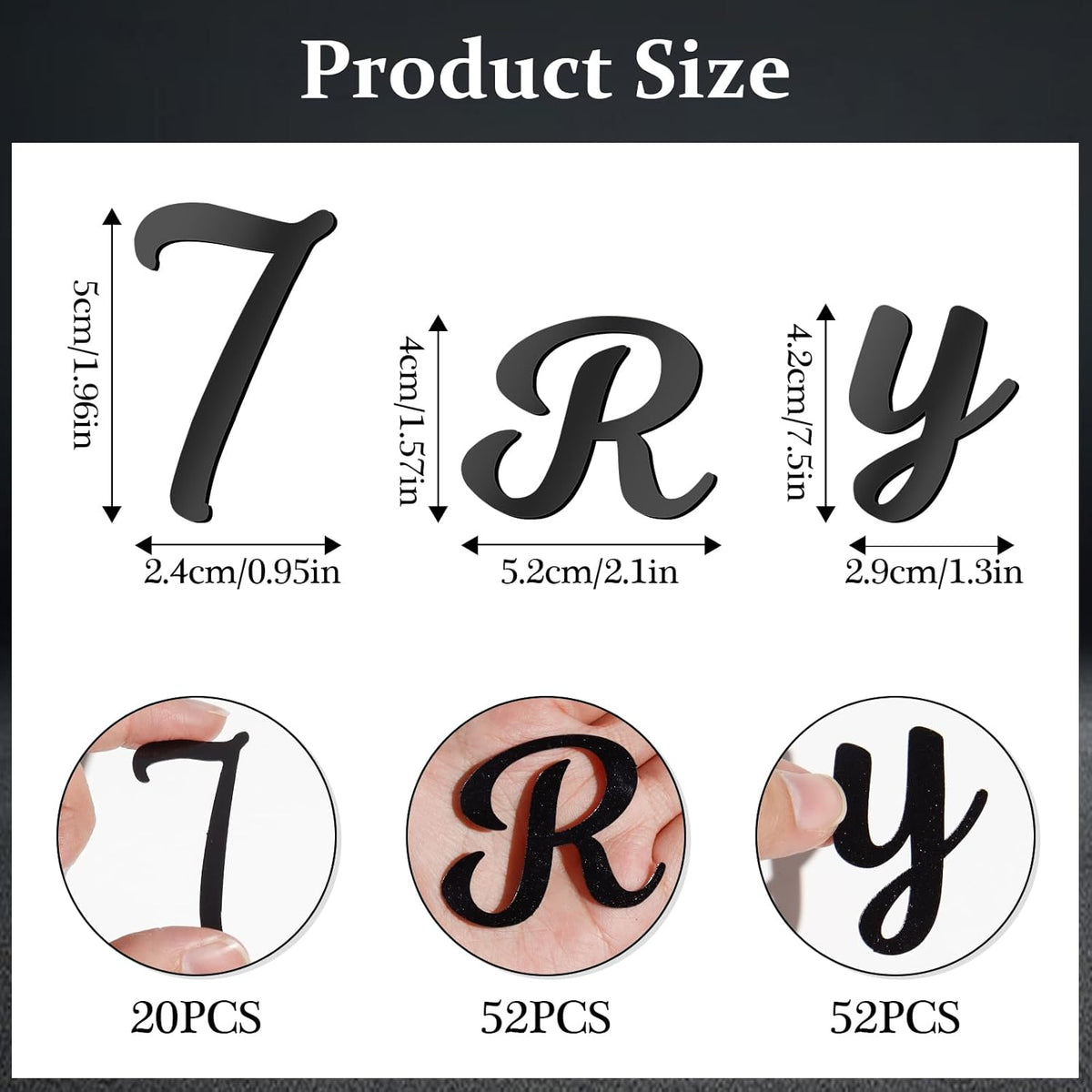 126 PCS Custom Name Cake Topper Acrylic Letters DIY Personalized A-Z & 0-9 Number Alphabet Cake