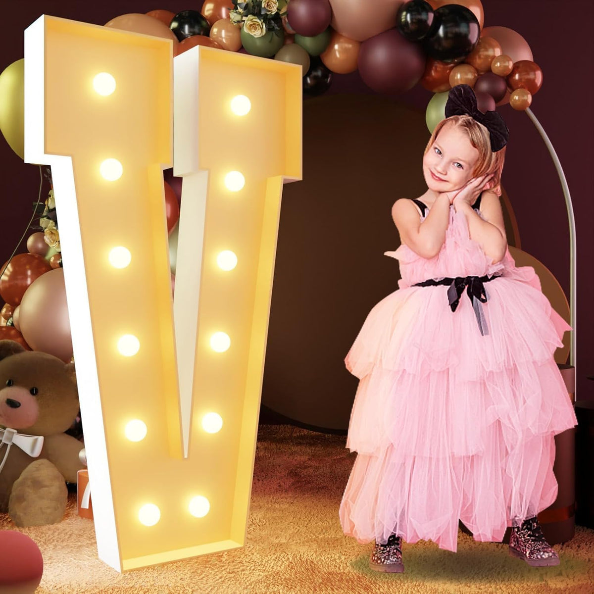 imprsv 4FT Marquee Letters Large Light Up Letters for Birthday Party Decor Wedding Decorations