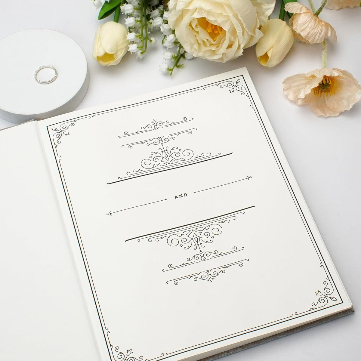 Vienrose Wedding Guest Book Polaroid Guest Book Photo GuestBook Sign in book Personalized Linen