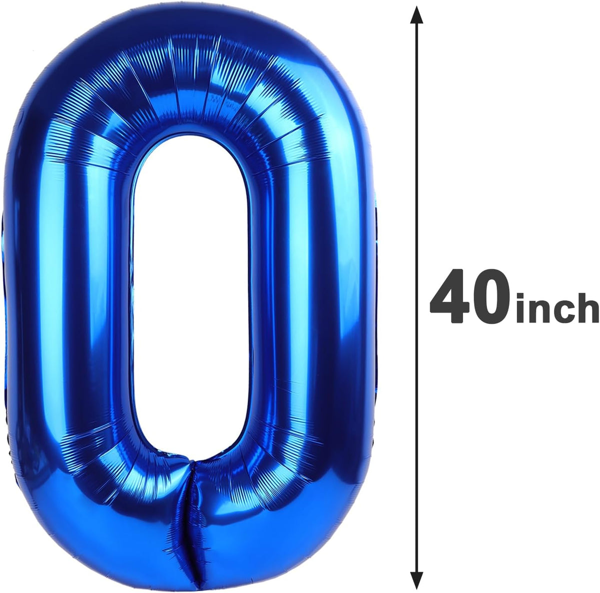 Big Navy Blue 0 Number Balloon 40 Inch, Foil 0 Number Balloons, Number Zero Balloons for 10 20 30