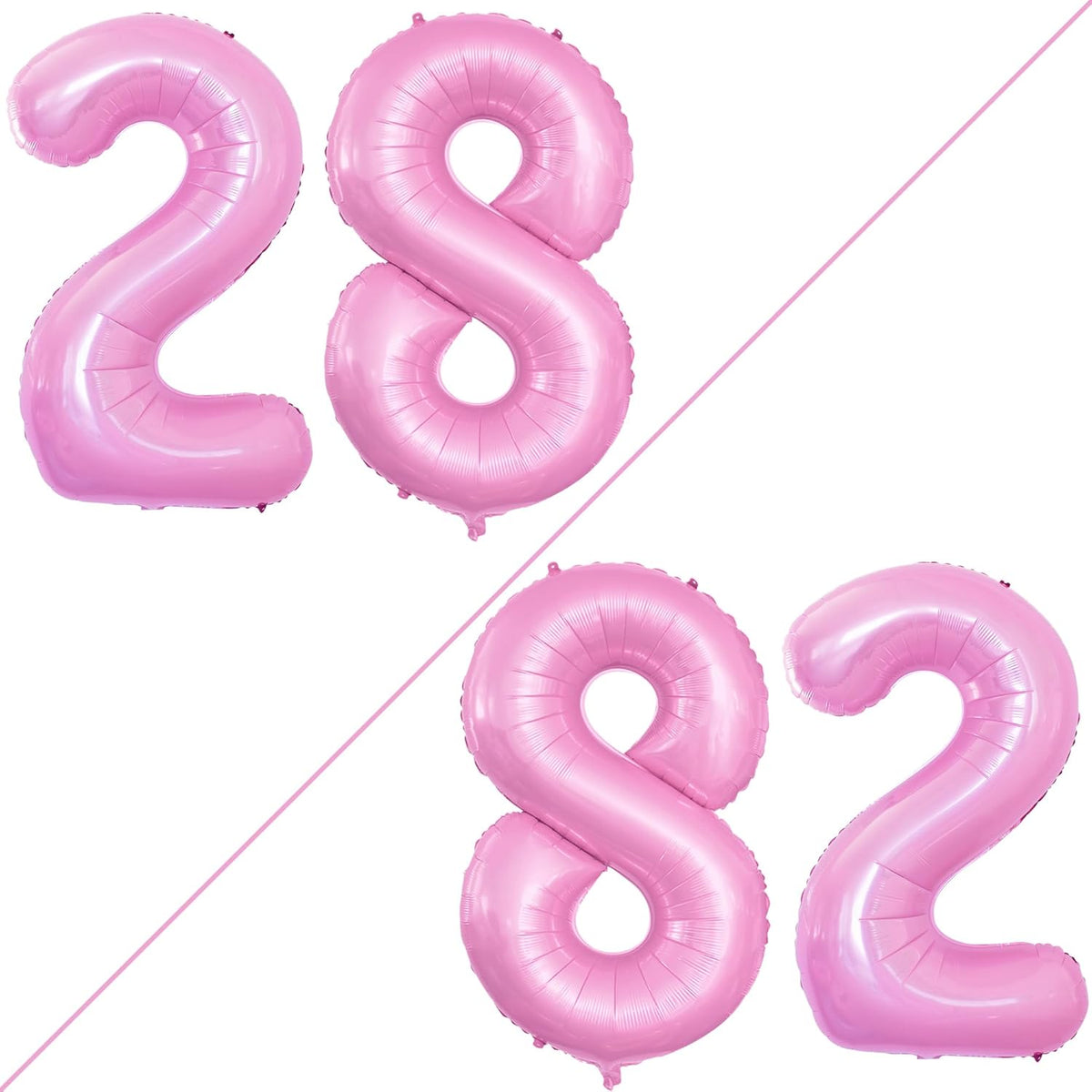 GOER Number 28 Balloons for 28th Birthday Party Decorations,42 Inch Jumbo Foil Helium 82 Balloons